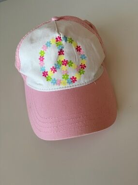 Floral Peace Sign Trucker Hat